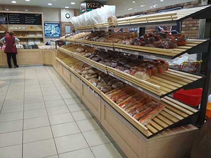 купить стеллажи для хлебобулочного магазина в новосибирске