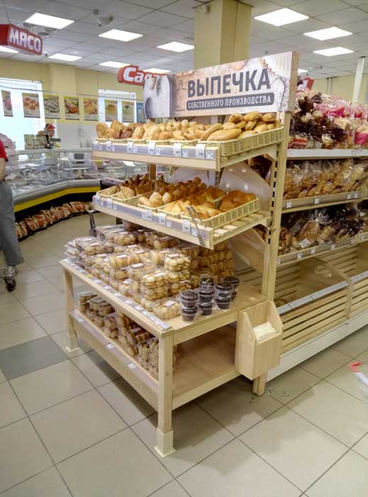 хлебные стеллажи купить в Новосибирске