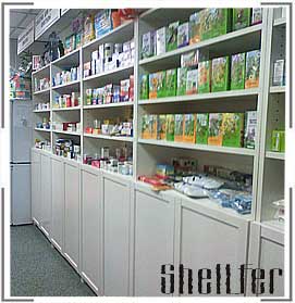 Шкафы хранения медикаментов в аптечном пункте 